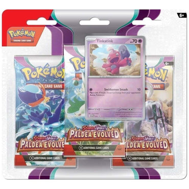 Pokémon TCG: Scarlet & Violet 2 - Paldea Evolved 3-Pack Booster Display Tinkatink