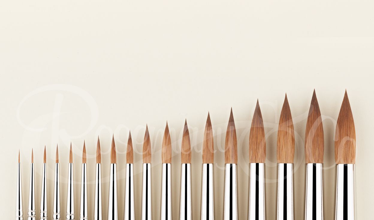 Size 3 - 7" - Series 99. Pointed Pure Sable - Rosemary & Co. Brushes