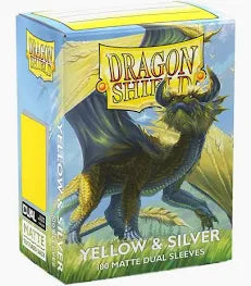 Dragon Shield – Standard size – Dual Matte – Yellow/Silver (100)