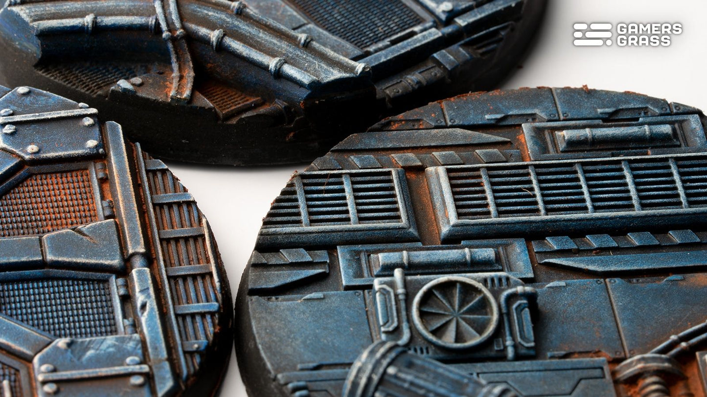 Spaceship Corridor Bases, Round 60mm (x2) - Gamers Grass