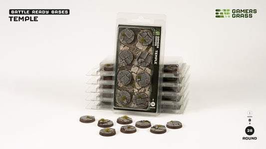 Temple Bases - Round 28mm (x8) - Battlefield Ready - Gamers Grass