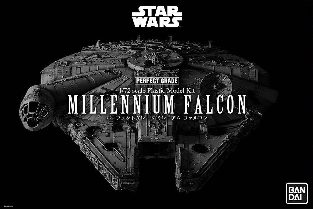 Star Wars Episode IV Perfect Grade Bandai Plastic Model Kit 1/72 Millennium Falcon 48 cm