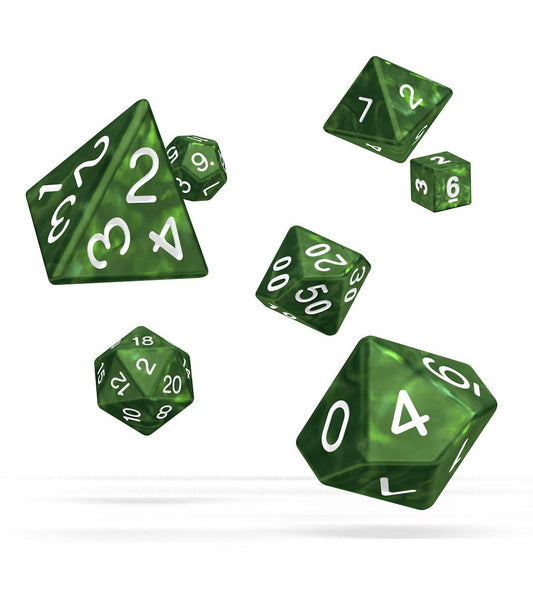 Oakie Doakie Dice RPG Set Marble - Green (7)