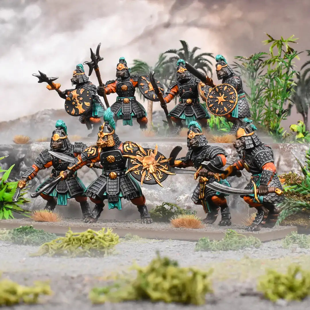 Kings of War : Xirkaali Warrior / Spearwarden Regiment
