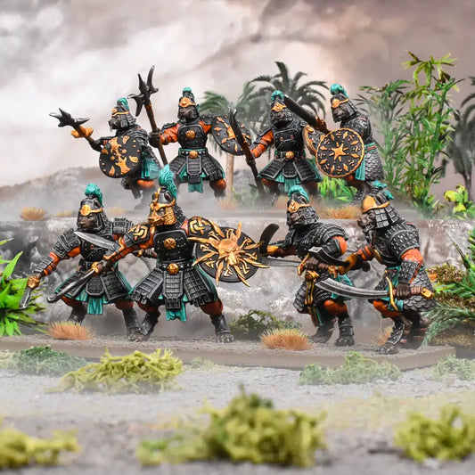 Kings of War : Xirkaali Warrior / Spearwarden Regiment