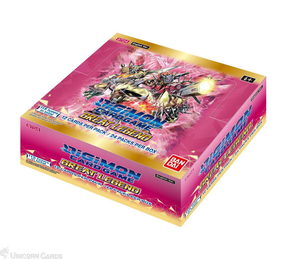 Digimon Card Game: Booster Great Legend BT04 Box