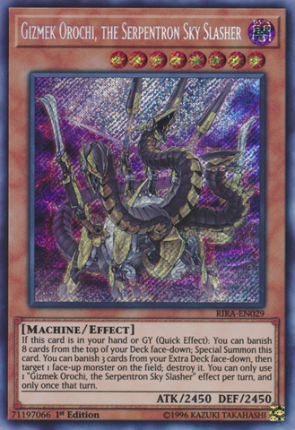 Gizmek Orochi, the Serpentron Sky Slasher [RIRA-EN029] Secret Rare