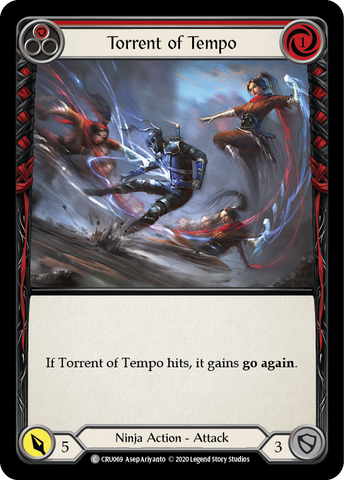 Torrent of Tempo (Red) [CRU069] (Crucible of War)  1st Edition Rainbow Foil