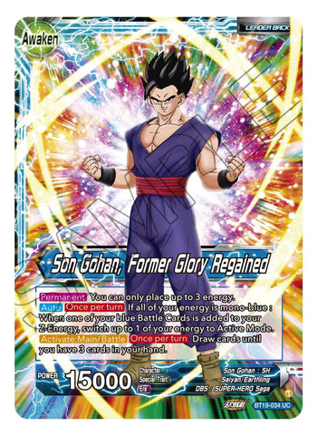 Son Gohan // Son Gohan, Former Glory Regained (BT19-034) [Fighter's Ambition]