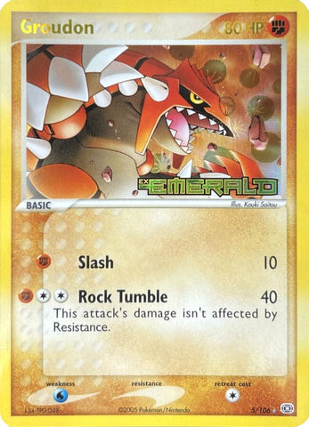 Groudon (5/106) (Stamped) [EX: Emerald]