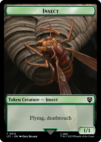 Elf Warrior // Insect Double Sided Token [The Lord of the Rings: Tales of Middle-Earth Commander Tokens]