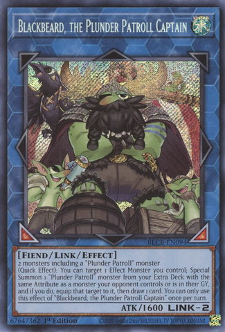 Blackbeard, the Plunder Patroll Captain [BLCR-EN094] Secret Rare