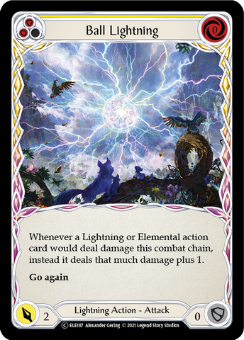 Ball Lightning (Yellow) [U-ELE187] (Tales of Aria Unlimited)  Unlimited Rainbow Foil