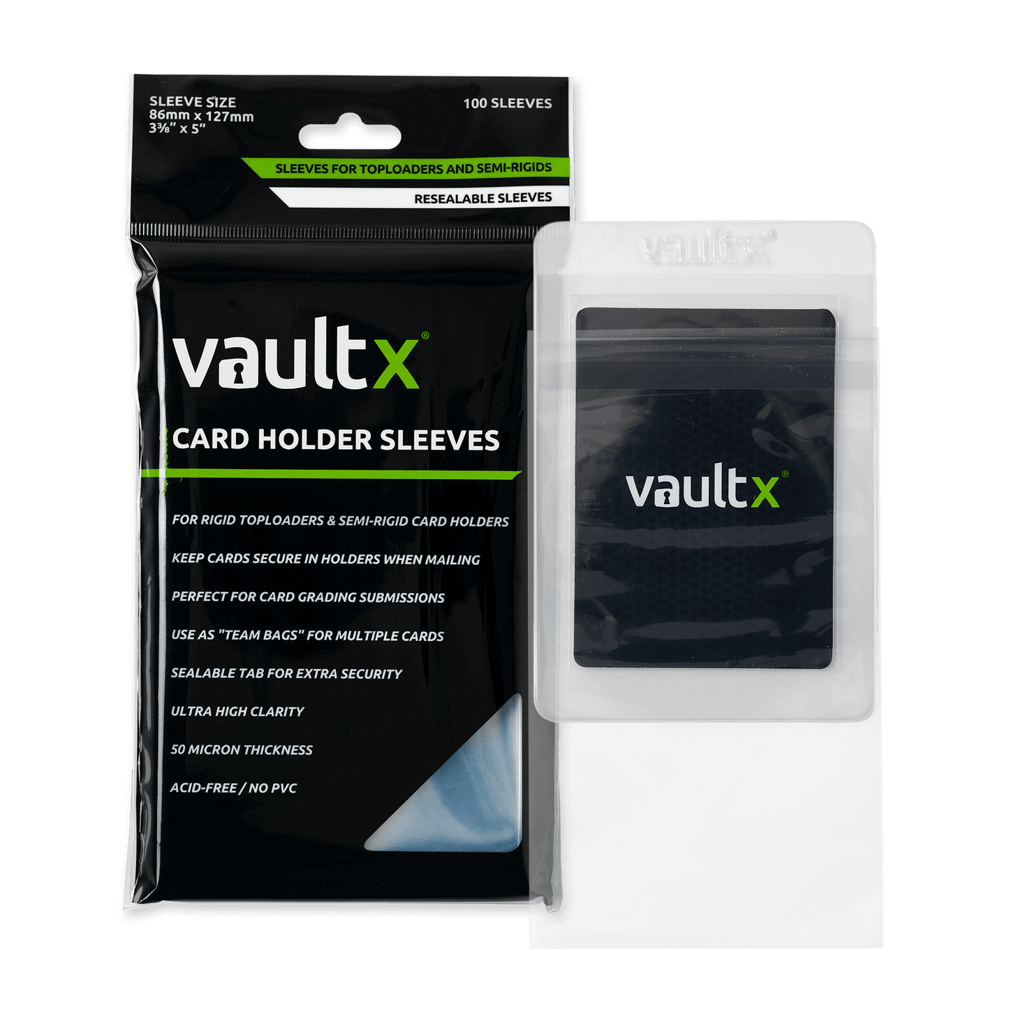 Vault X Card Holder Sleeves (100 Pack)