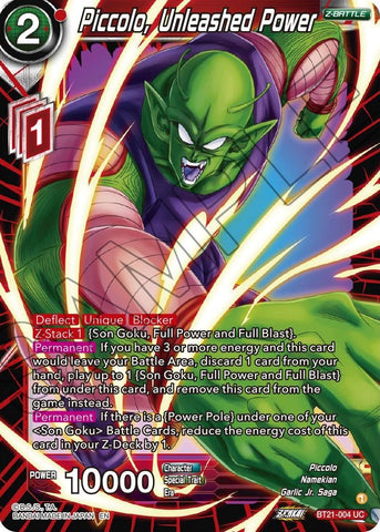 Piccolo, Unleashed Power (BT21-004) [Wild Resurgence]