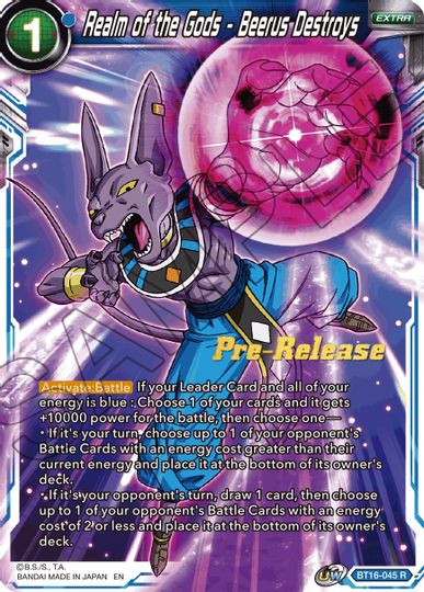 Realm of the Gods - Beerus Destroys (BT16-045) [Realm of the Gods Prerelease Promos]