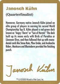 2000 Janosch Kuhn Biography Card [World Championship Decks]