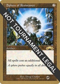 Sphere of Resistance - 1999 Jakub Slemr (EXO) (SB) [World Championship Decks 1999]