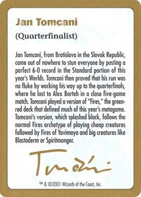 2001 Jan Tomcani Biography Card [World Championship Decks]
