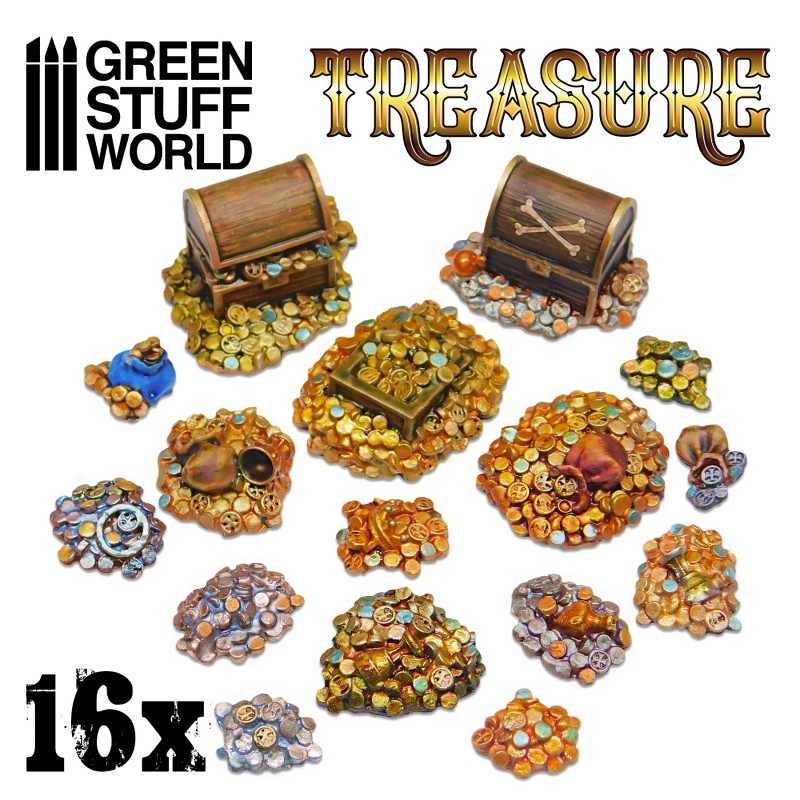 Green Stuff World: 16x Resin Treasure Pieces