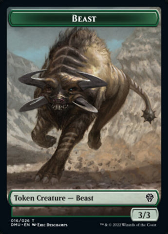 Soldier // Beast Double-Sided Token [Dominaria United Tokens]