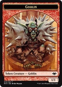 Goblin (010) // Emblem - Wrenn and Six (021) Double-sided Token [Modern Horizons Tokens]