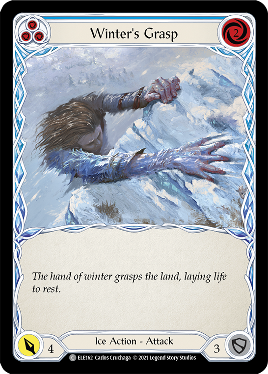 Winter's Grasp (Blue) [ELE162] (Tales of Aria)  1st Edition Rainbow Foil