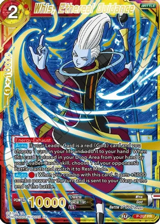 Whis, Ethereal Guidance (Gold Stamped) (P-207) [Mythic Booster]