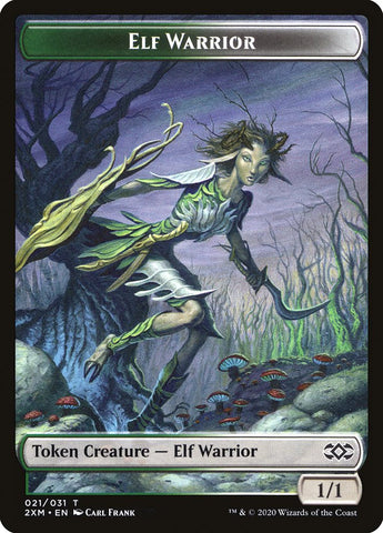 Myr (007) // Elf Warrior Double-Sided Token [Double Masters Tokens]