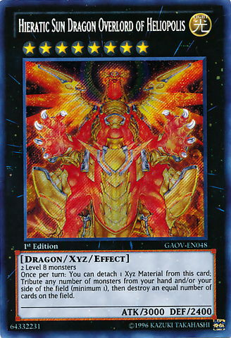 Hieratic Sun Dragon Overlord of Heliopolis [GAOV-EN048] Secret Rare