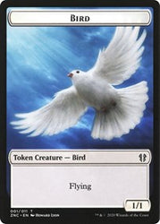 Bird // Kor Ally Double-sided Token [Commander: Zendikar Rising]