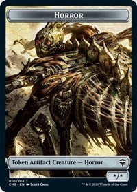 Horror // Zombie Double-sided Token [Commander Legends]