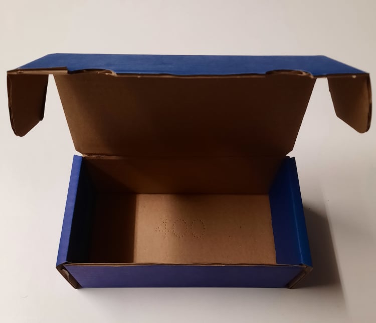 400 Count Cardboard Card Storage Box Blue