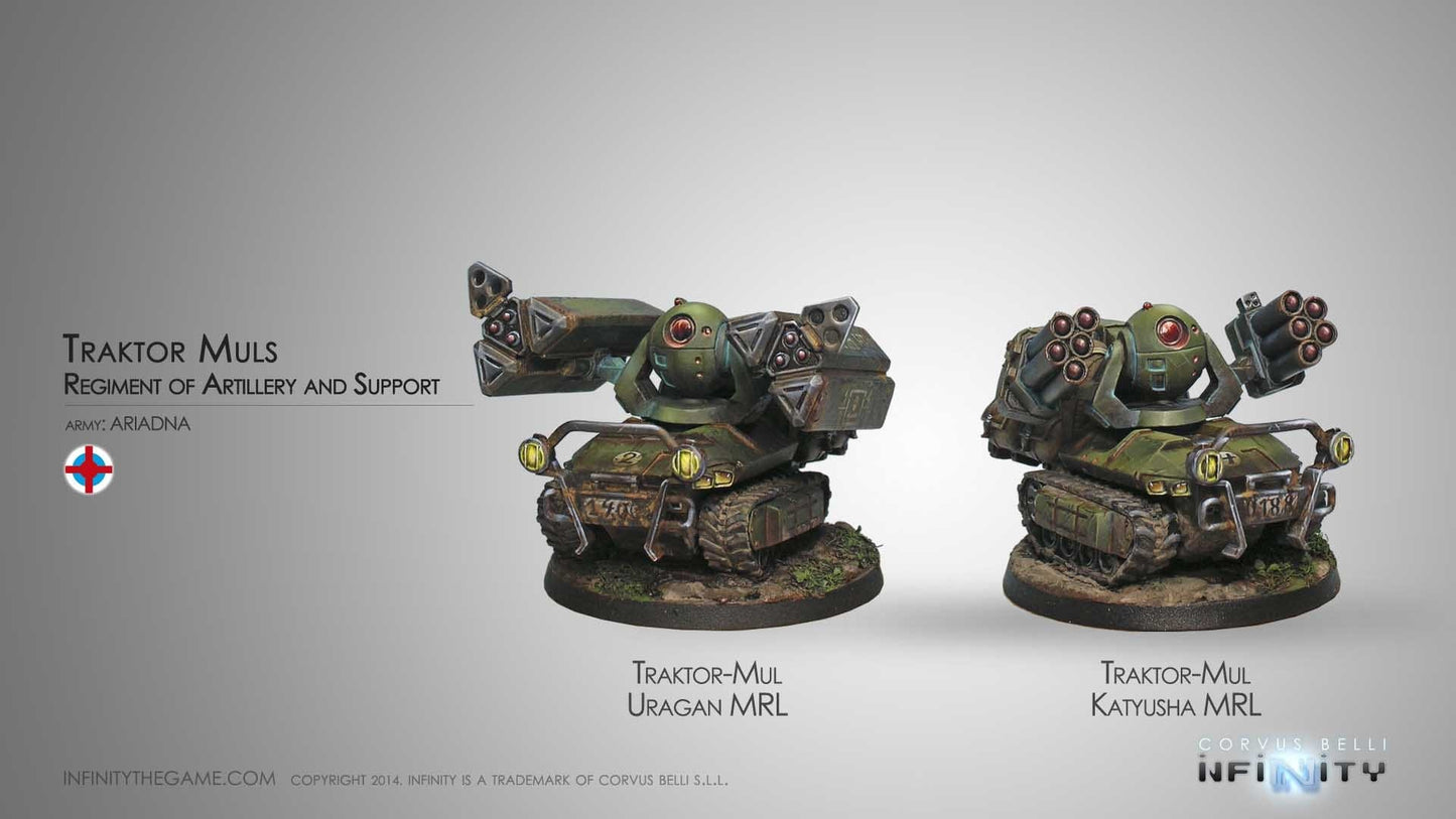 Traktor Muls. Regiment of Artillery and Support Infinity Corvus Belli