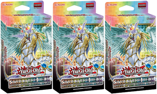 3x Yu-Gi-Oh! - Legend of The Crystal Beasts Structure Deck Bundle