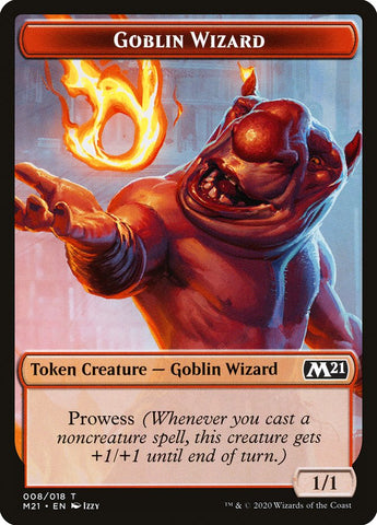 Cat (011) // Goblin Wizard Double-Sided Token [Core Set 2021 Tokens]