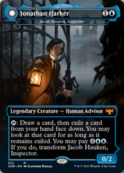 Jacob Hauken, Inspector // Hauken's Insight - Jonathan Harker // Harker's Obsessive Inquiry [Innistrad: Crimson Vow]