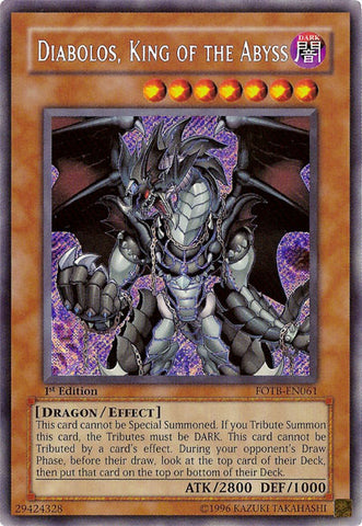 Diabolos, King of the Abyss [FOTB-EN061] Secret Rare