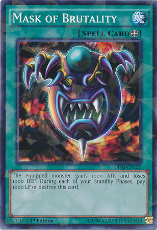 Mask of Brutality [BP03-EN137] Shatterfoil Rare