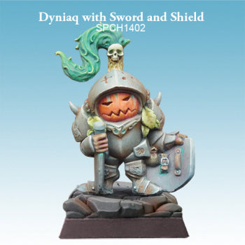 Dyniaq with Sword and Shield Spellcrow