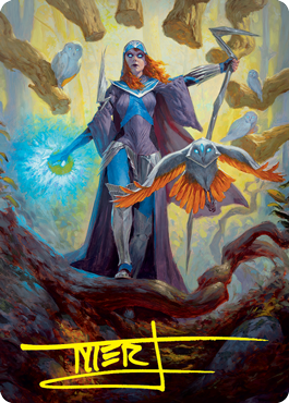 Kasmina, Enigma Sage Art Card (Gold-Stamped Signature) [Strixhaven: School of Mages Art Series]