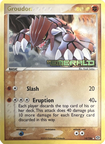 Groudon (14/106) (Stamped) [EX: Emerald]