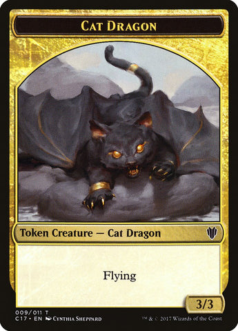 Cat Dragon // Dragon (007) Double-Sided Token [Commander 2017 Tokens]