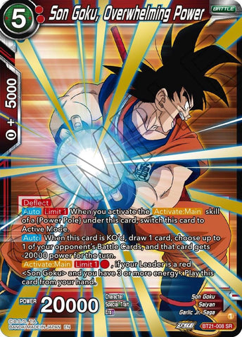 Son Goku, Overwhelming Power (BT21-008) [Wild Resurgence]