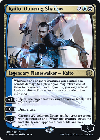 Kaito, Dancing Shadow [Phyrexia: All Will Be One Prerelease Promos]