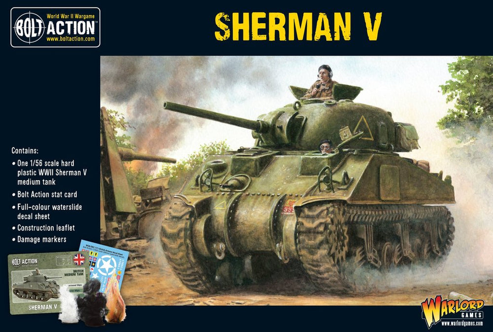 Bolt Action British Sherman V Plastic Tank