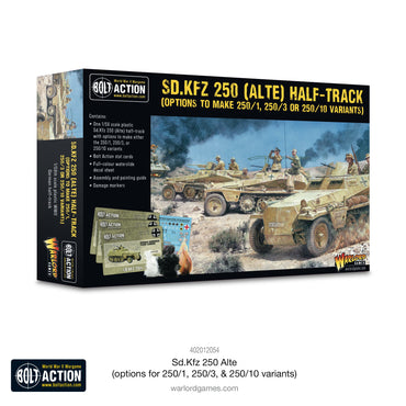 Bolt Action Sd.Kfz 250 (Alte) half-track (options to make 250/1, 250/3 or 250/10 variants)