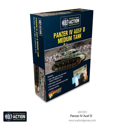 Bolt Action Panzer IV Ausf D Medium Tank