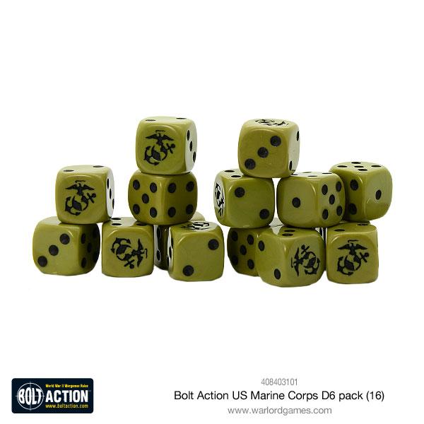 Bolt Action D6 US Marine Corps Dice Pack