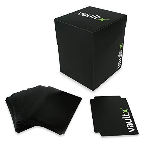 Vault X Large Deck Box wih 150 Card Sleeves Black